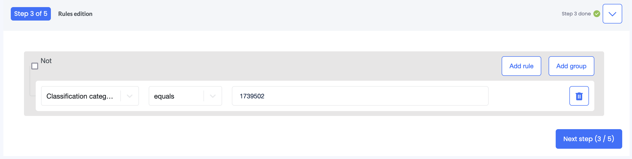 Catalog method rule