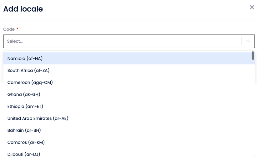 Locales configuration