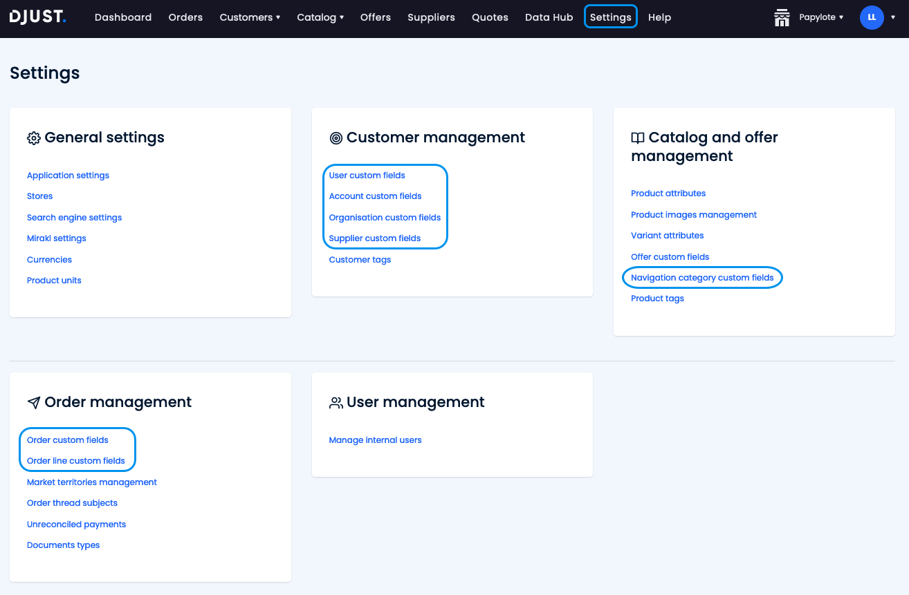 Other custom fields