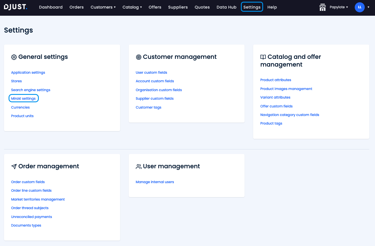 Configure Mirakl